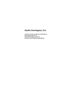 Page 1 Adolfo Domínguez, S.A. Cuentas Anuales del ejercicio
