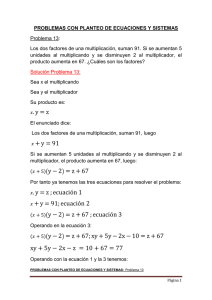 solución planteo 13 - Problemas de Matemáticas Resueltos
