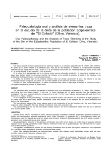 Paleopatología oral y análisis de elementos traza en el estudio de la
