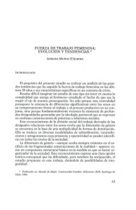 FUERZA DE TRABAJO FEMENINA: EVOLUCIÓN Y TENDENCIAS *