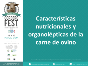 Características nutricionales y organolépticas de la carne de ovino