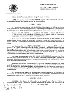 COMITÉ DE INFORMACIÓN OFICIO No. C|-SFP.