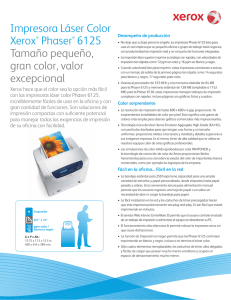 Impresora Láser Color Xerox® Phaser® 6125 Tamaño pequeño