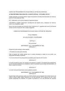 Código de Procedimientos Civiles para el Estado de Veracruz de