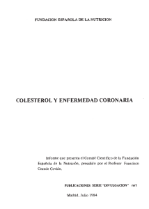 COLESTEROL Y ENFERMEDAD CORONARIA