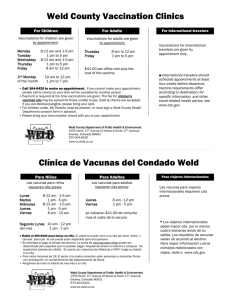 Clínica de Vacunas del Condado Weld Weld County Vaccination
