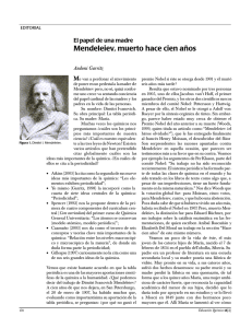 Mendeleiev, muerto hace cien años
