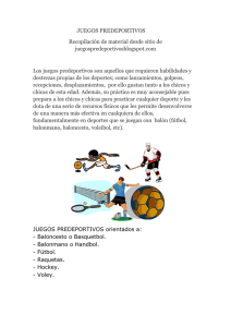 JUEGOS PREDEPORTIVOS Recopilación de