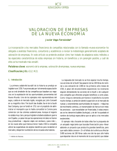 valoracion de empresas de la nueva economia