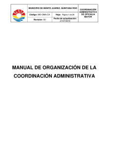 manual de organización de la coordinación administrativa