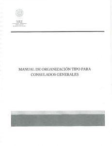 Manuales de Organización Tipo para Consulados Generales