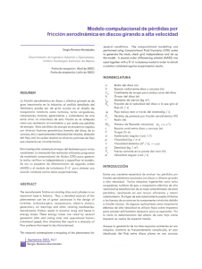 Modelo computacional de pérdidas por fricción aerodinámica en