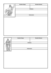 Nombre Griego Nombre Romano Atributos Información