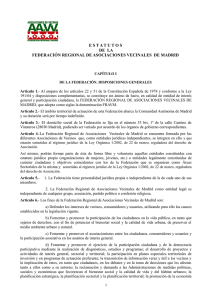 Estatutos de la FRAVM - Federación Regional de Asociaciones