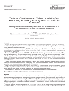 The timing of the Cadomian and Variscan cycles in the Ossa
