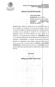 SX -JE - Tribunal Electoral del Poder Judicial de la Federación