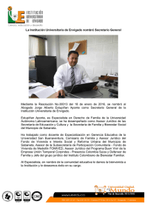 La Institución Universitaria de Envigado nombró Secretario General
