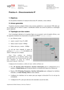 Práctica 4 – Direccionamiento IP