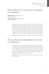 Partidos Políticos y Coaliciones de Gobierno en las Américas