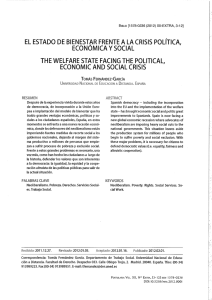 el estado de bienestar frente a la crisis política, economica y social