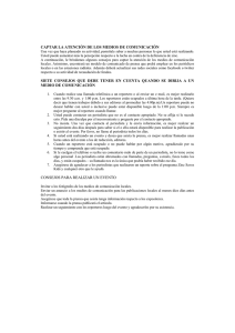 CAPTAR LA ATENCIÓN DE LOS MEDIOS DE COMUNICACIÓN