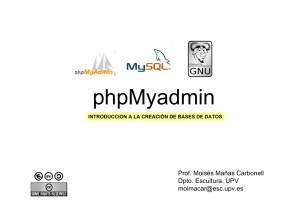 phpMyAdmin- intro Bases de Datos