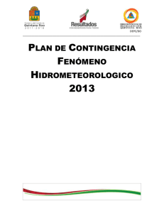 PLAN DE CONTINGENCIA FENÓMENO HIDROMETEOROLOGICO