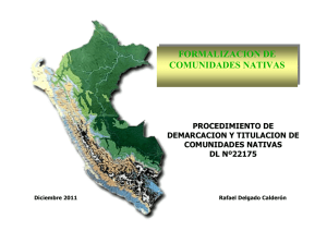 Formalización de Comunidades Nativas