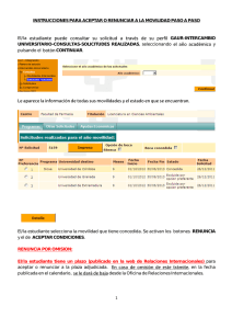 instrucciones para aceptar o renunciar la movilidad paso a paso