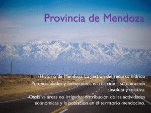Provincia de Mendoza, caracterización y problemáticas Archivo