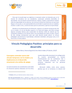 Vínculo Pedagógico Positivo: principios para su