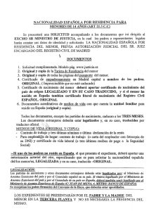 nacionalidad española por residencia para menores de 14 años