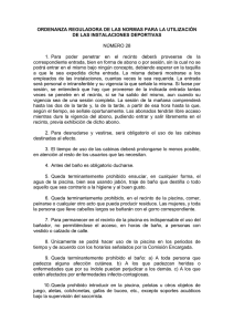 28. Ordenanza reguladora de las normas utilización instalaciones