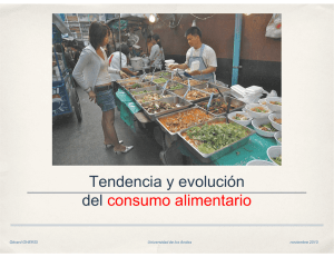 Tendencia y evolución del consumo alimentario