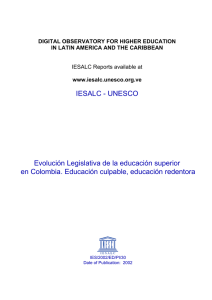 Evolución legislativa de la educación superior - unesdoc