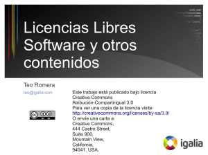 Licencias Libres Software y otros contenidos