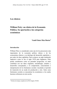 Los clásicos William Petty: un clásico de la Economía Política. Su