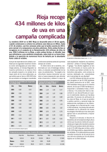 Rioja recoge 434 millones de kilos de uva en una campaña