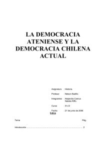 la democracia ateniense y la democracia chilena