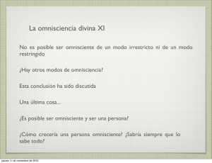 La omnisciencia divina XI