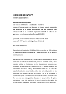 Plan de Acción del Consejo de Europa para la promoción de