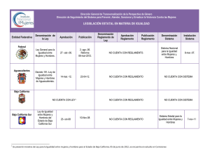 legislación estatal en materia de igualdad