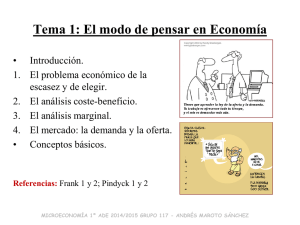 Tema 1: El modo de pensar en Economía