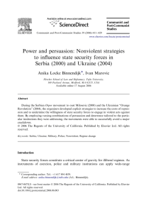 Power and persuasion: Nonviolent strategies to influence state