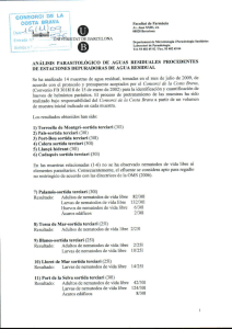 analisi parasitologic aigues residuals procedents edar