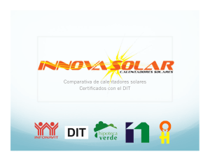 Comparativa de calentadores solares Certificados con el DIT