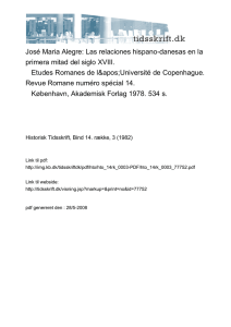 José Maria Alegre: Las relaciones hispano-danesas