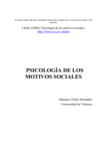 PSICOLOGÍA DE LOS MOTIVOS SOCIALES