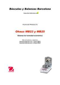 Balanza analizador de humedad Ohaus MB23 MB25