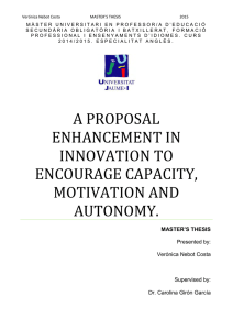 a proposal enhancement in innovation to encourage